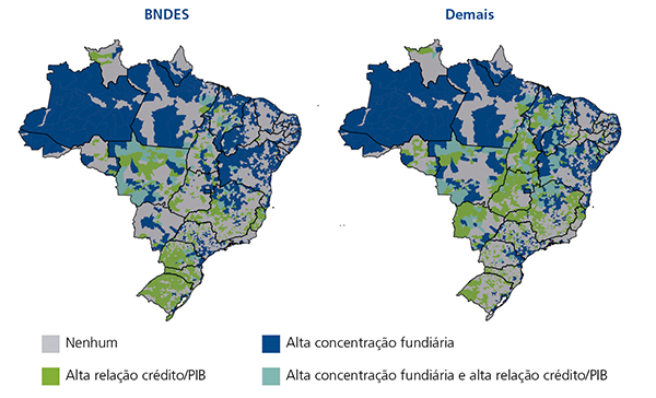 Fonte: Elaboração própria com base em dados de SFB (https://consultapublica.car.gov.br/publico/imoveis/ index), BCB (https://www.bcb.gov.br/ estabilidadefinanceira/micrrural) e IBGE (https://www.ibge.gov.br/estatisticas/economicas/contas-nacionais/9088-produto-interno-bruto-dos-municipios.html).